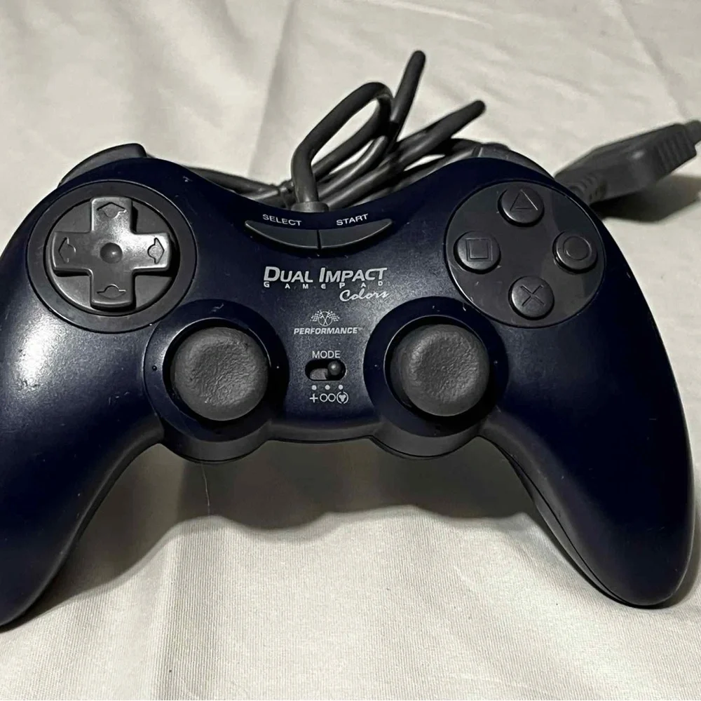 Performance Dual Impact Colors Game Pad Controller - Black Untested